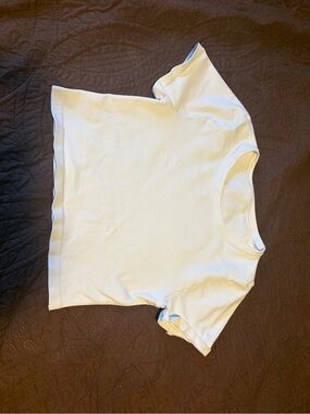 Classic Women's White Crop Top - Comfortable Everyday Tee